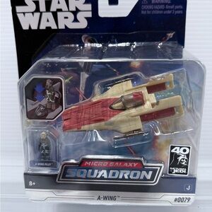 Star Wars Micro Galaxy Squadron Series 4 A-Wing Fighter Vehicle #0079 Jazwares